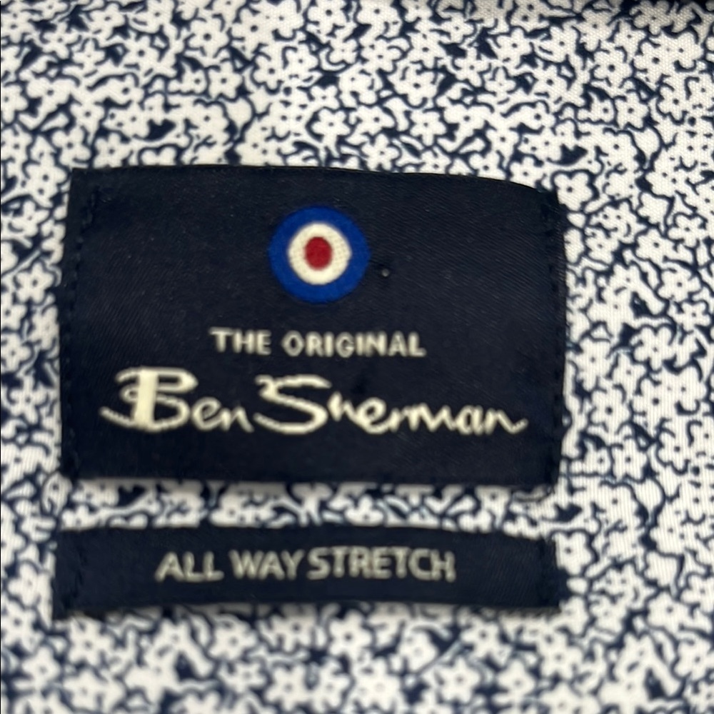 Ben Sherman Micro-Pattern Casual Button Down Performance Material Shirt, NWOT - Picture 2 of 9